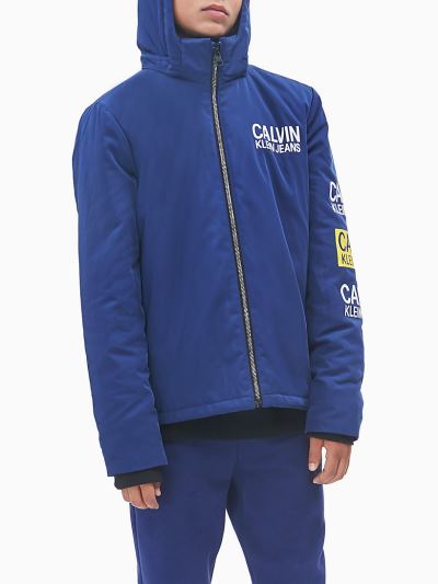 Calvin Klein Ruhák HU835859 | Calvin Klein Recycled Polyester Zip Up Fiu Dzseki Kék